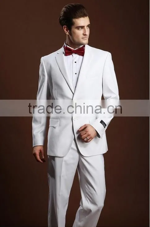 latest white pant coat design men wedding suits pictures