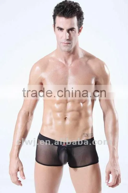 Transparent men's sexy underwear,man string, french mens underwear