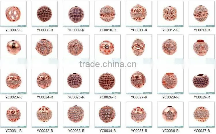 sterling silver beads pave bead wholesale 925 sterling silver beads