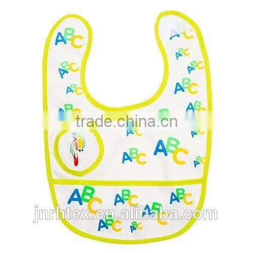 Absorbable eco-friend cotton baby bibs printing for promotion