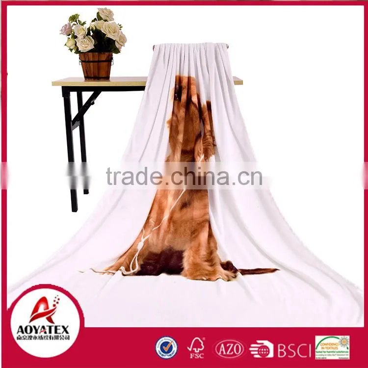 comfortable digital printing throw flannel fleece blanket