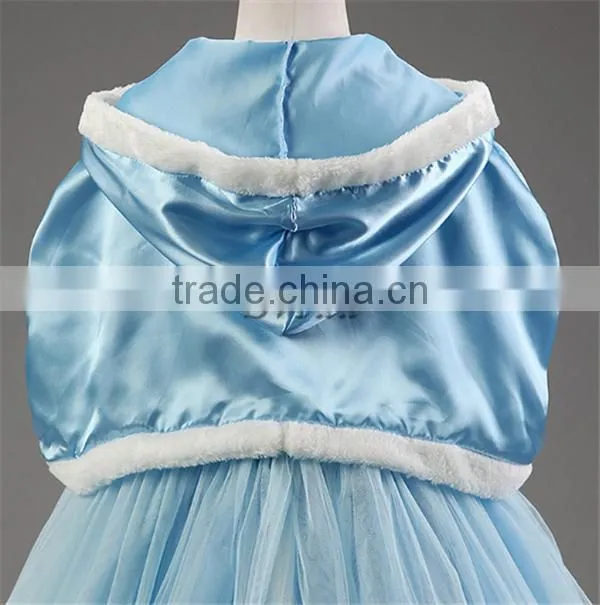 Hot selling girls's dress Christmas dress with shawl Kids girl dress wholesale with hoodies