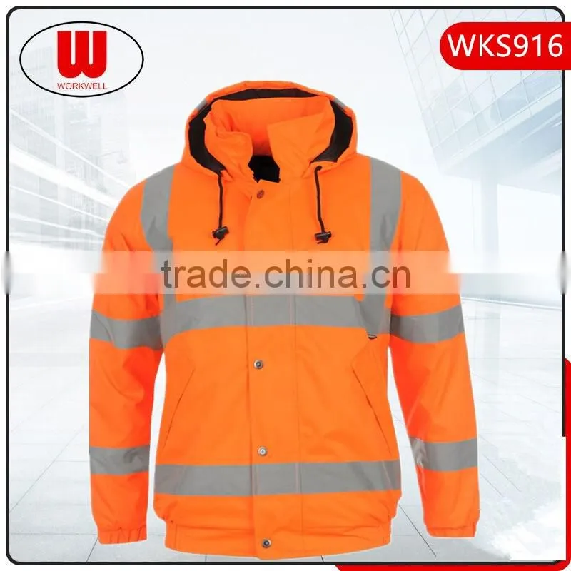 Mens winter hi vis bomber jacket