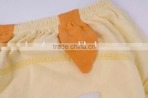 fox pattern soft cotton washable baby cloth diaper nappy