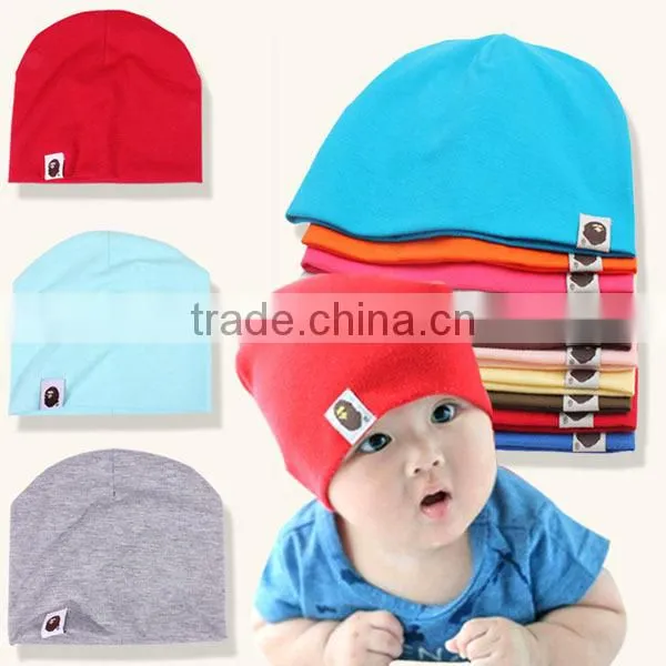 wholesale plain knit cotton baby beanie hat