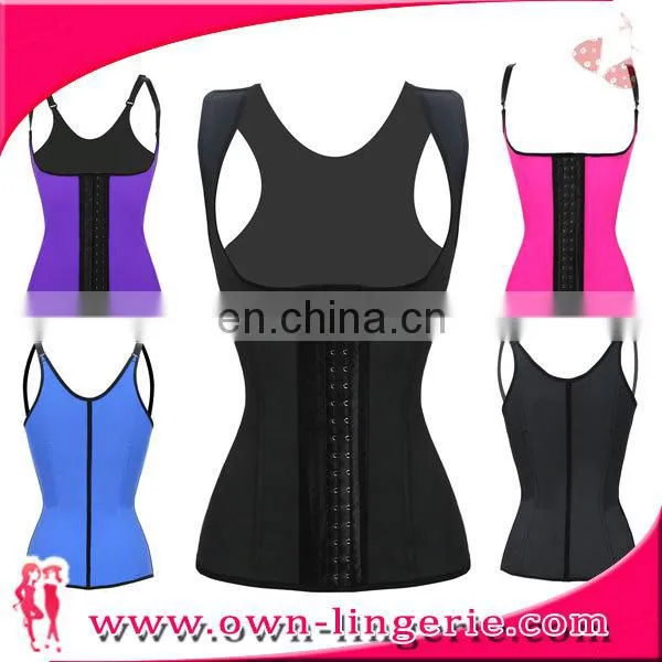 hot sale Latex Waist Trainer Vest leopard Printed Underbust Corset