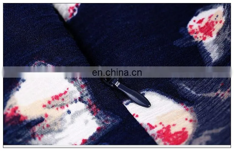 Woman long sleeve print dress wholesale, fashion western dress 2016