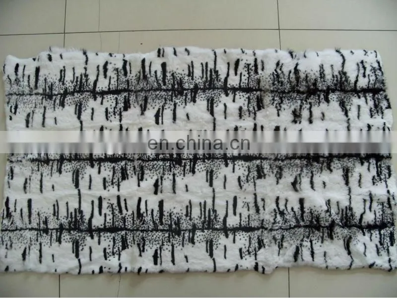 Top quality rabbit fur skin dyed color rabbit fur sample for garment