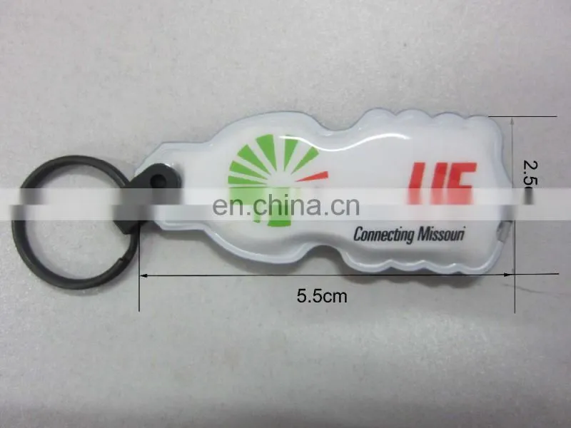 New design cheap pvc keychain key holder with led light wholesales