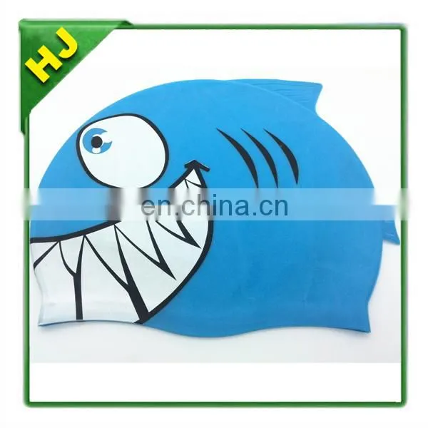 Fish silicone swimming caps for kids