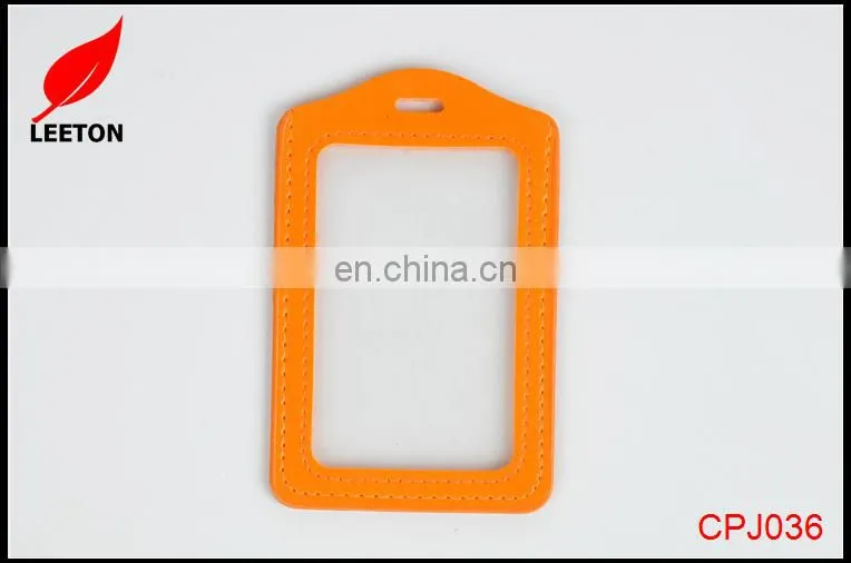 Factory supply transparent PU ID card holder