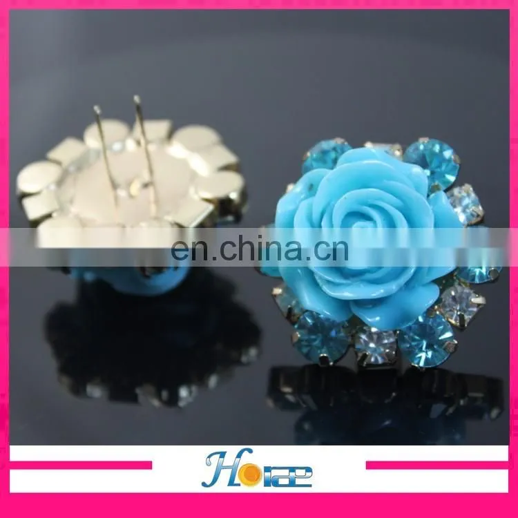 High Quality Metal rhinestone Shoe Buckle Ladies Shoes clip footwear accessories