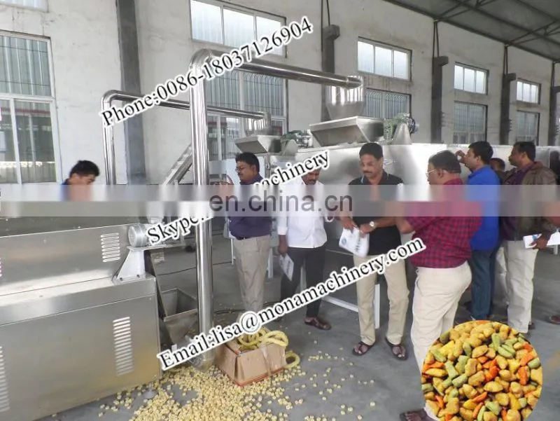Crispy popped corn ring snacks production line/puffed corn sanck food making line