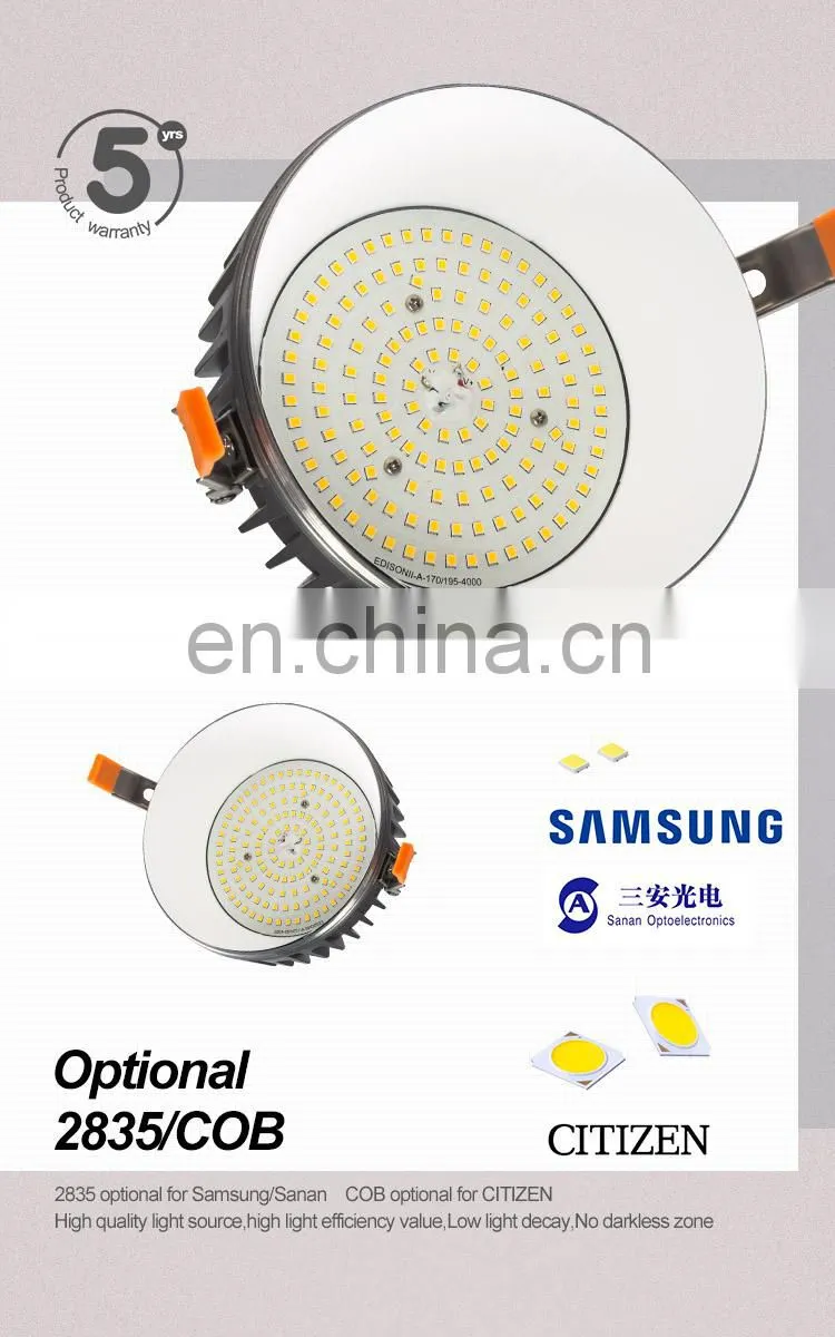 Anti-Glare round dimmable ip44 decorative mini Recessed Ceiling Down Light