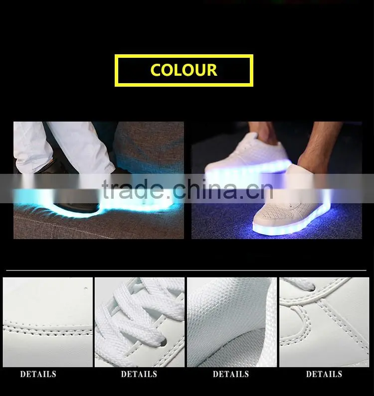 Factory price wholesale USB charge adults LED shoes/LED light up shoes sneaker