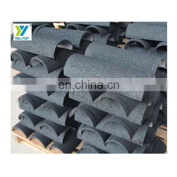 Relitop Barrel Roofing Ridge Tile Stone Coated Zinc Steel Metal Roof Accessories Anti Rust Barrel Ridge