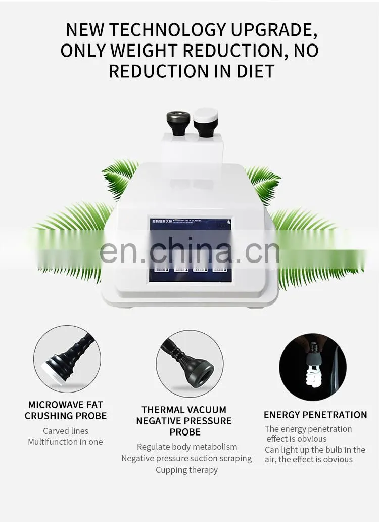 RF Vacuum Microwave Fat Crushing Body Shaping Instrument Cellulite Reduction Cupping Therapy Weight Loss Body Slimming Machine