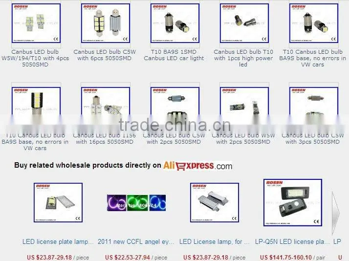 9smd canbus 194 168 192 912 921 T10 led smd car wedge led automotive light