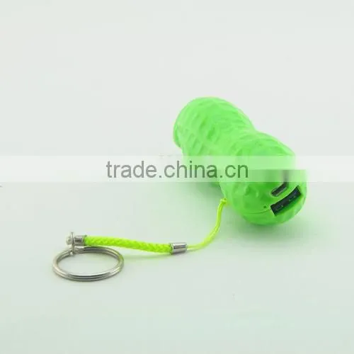 Custom peanut 2600mah power bank mobile battery