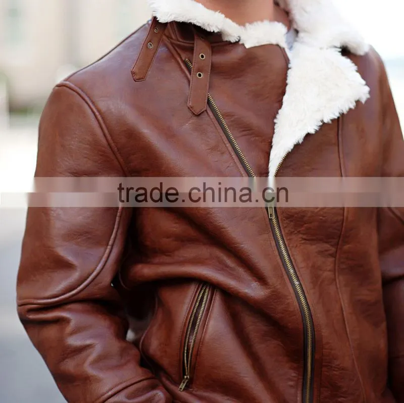 men winter leather jacket