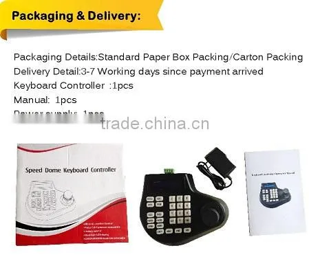 Intelligent 3D Mini joystick keyboard controller for security PTZ Dome Camera with RS485 LCD menu