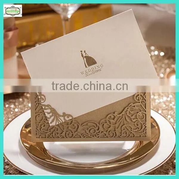 2014 high quality chinese wedding invitation card