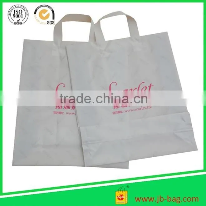white plastic shopping handle bag for snack gift pack