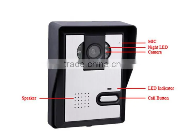 2015 new 7 inch color wireless video door phone , wifi video door phone,lcd color monitor