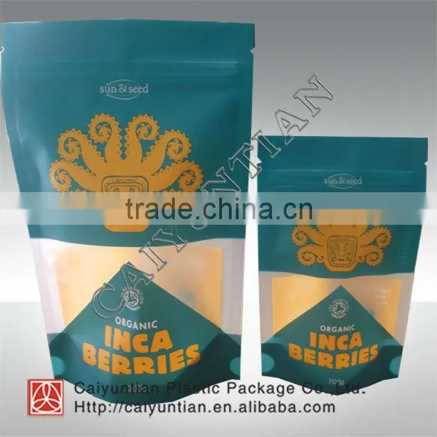 Top Grade Printing Stand up Dried Fruit Package Bag with Zipper