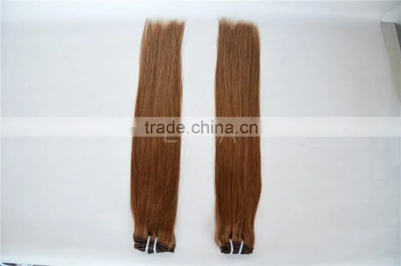 Double drawn dark brown hair weave color #4
