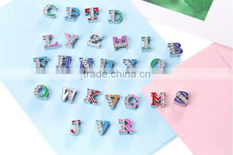 Zinc Alloy Cartoon Enamel Slide Charm 8mm inner Width Wholesale