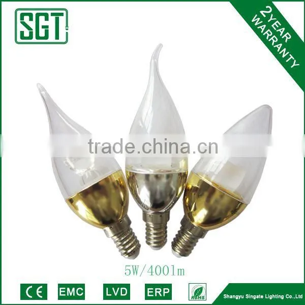 indoor decorative cheap led candles 5w 400lm E14