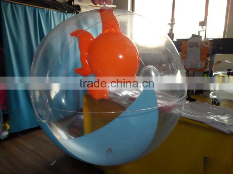 inflatable ball with animal shape inside