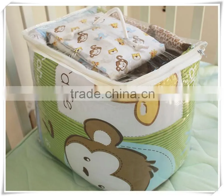 monkey and tiger 3pcs newborn european baby bedding set from professional manufacturer
