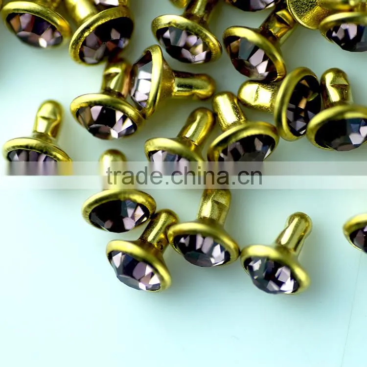 Shining blind rhinestone rivet, crystal diamond rivets wholesale