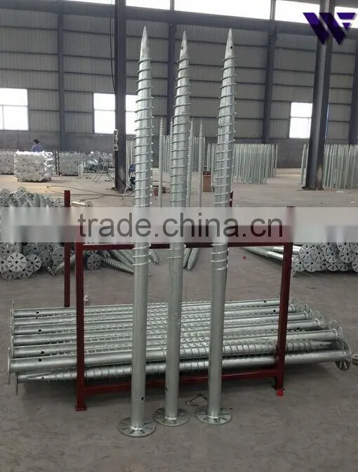 Solar panel hot dipped galcanized ground screw anchor