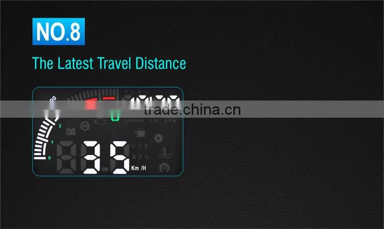 Car OBD II HUD Warning System Vehicle-mounted Car Head Up Display Projector with LED