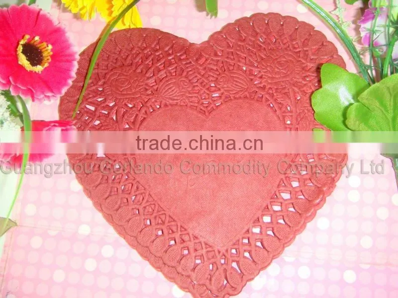 Wholesale Romantic Embossed Paper Cake Doilies 10 inch (400pcs)