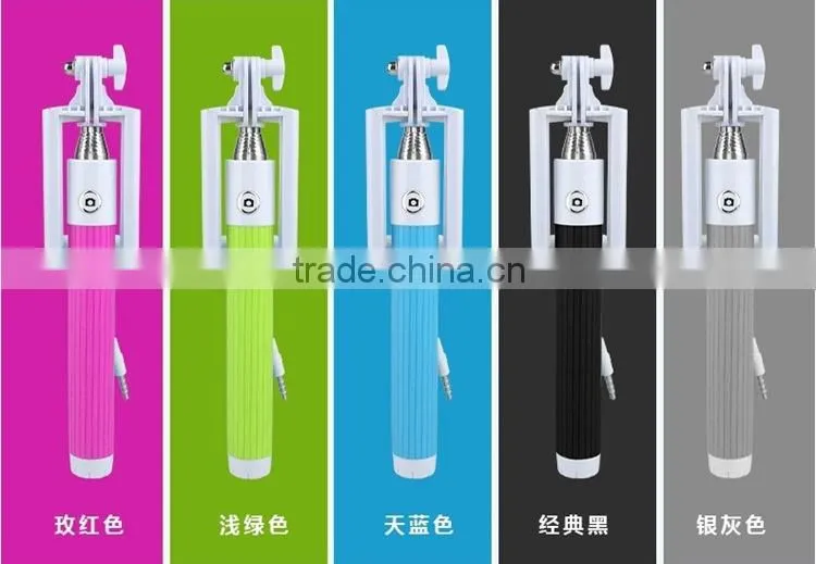 Colourful portable selfie stick for mobile phone