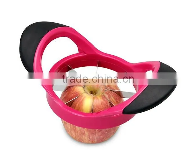 ABS+PS+S/S 17.5*10.5*1.7 Good quality apple corer/stainless steel apple cutter/cutter knife/fruit cutter
