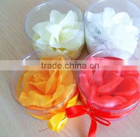 rose petal soap with heart shape box