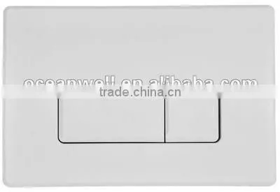 Pneumatic dual flushing ABS white toilet push button for concealed in wall cistern
