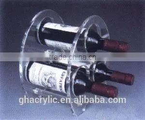GH-RZ267 Different acrylic wine bottle rack display holder,Artistic design acrylic wine display rack