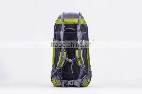 Large capacity green hiking backpack,camping backpack