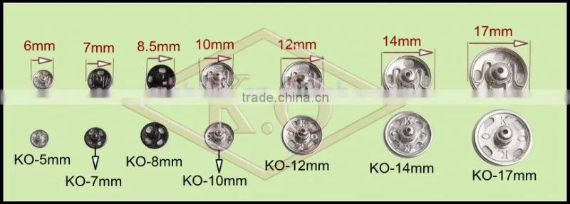 snapper.KO-snap fasteners.