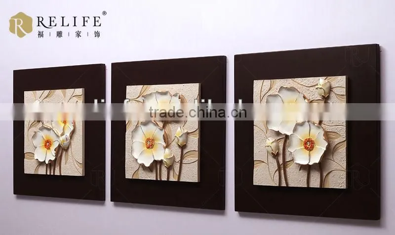 From Factory Relief Painting and 3d resin canvas flower oil painting