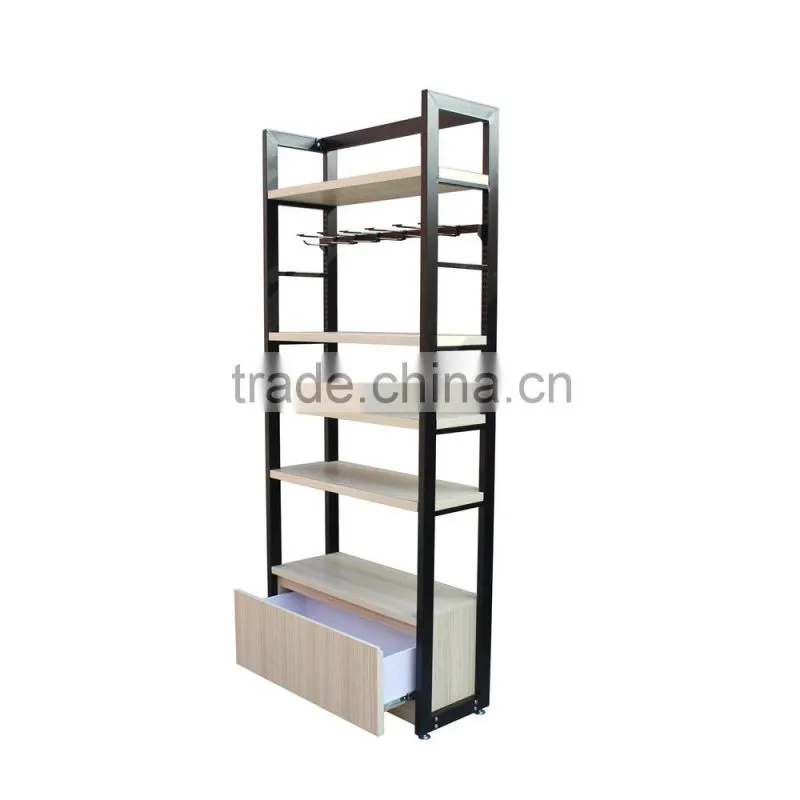 stand wood shelving