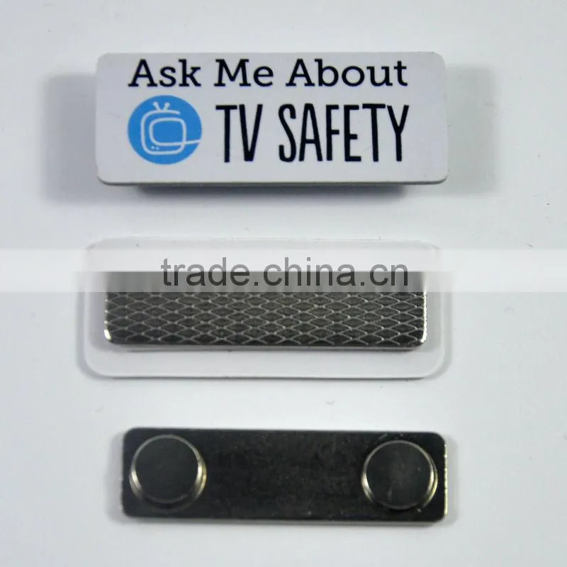 cheap name badge with magnetic back