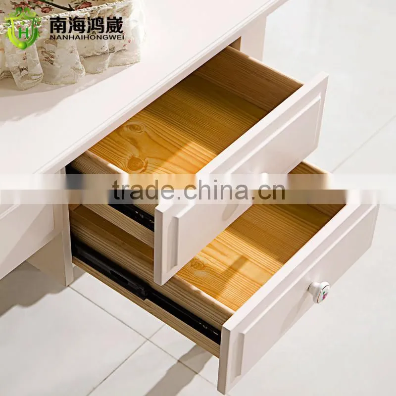 Modern White Wood MDF Panel Simple Vanity Korean Furniture Dressing Table