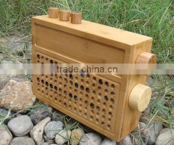 Customized Top Quality Bamboo Radio Case